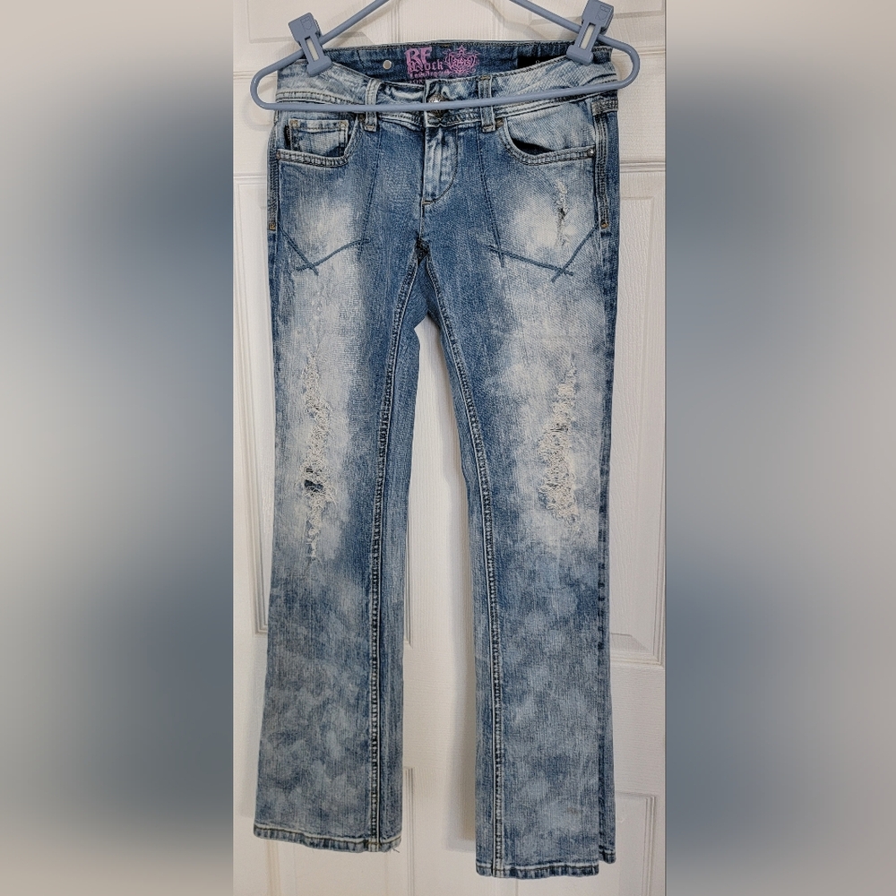 ReRock Jeans Size 4/ 27 Boot Cut - Picture 12 of 12